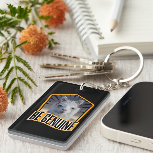 Alpaca Wees een echte quote - Llama Lover Sleutelhanger (Voorkant Rechts)