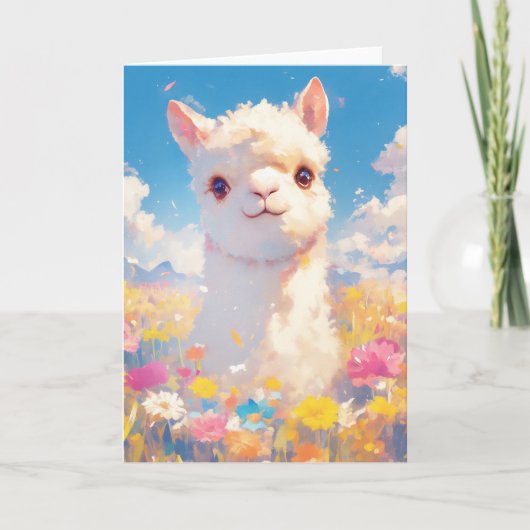Alpaca Weide Momenten Kaart (Voorkant)