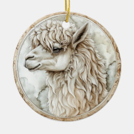 Alpaca Wild Tame en tijdloos Collectie Keramisch Ornament