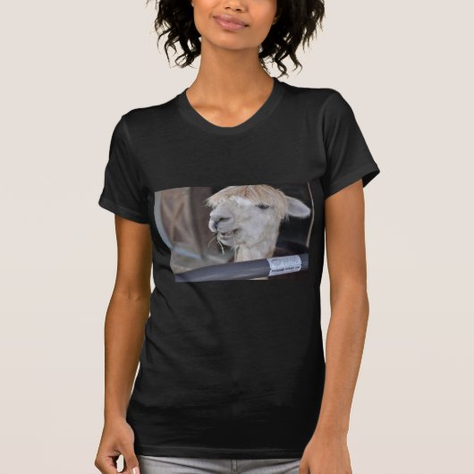 Alpaca, Wit T-shirt (Voorkant)