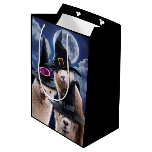 Alpaca Witches Medium Cadeauzakje (Achterkant Gekanteld)