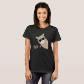 Alpaca with glasses  saying llama t-shirt (Voorkant volledig)