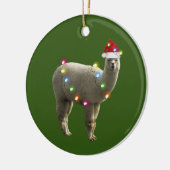 Alpaca With Hat Lights Christmas Keramisch Ornament (Links)