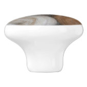 Alpaca Wool Ceramic Knob. Keramische Knop (Zijkant)