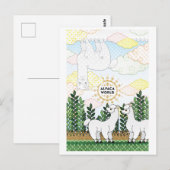 ALPACA WORLD (remake) Briefkaart (Voorkant / Achterkant)