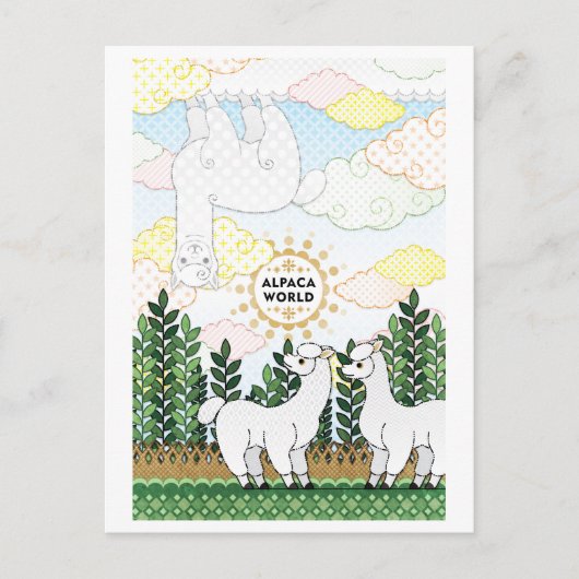 ALPACA WORLD (remake) Briefkaart (Voorkant)