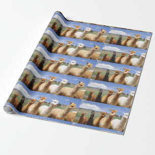 Alpaca Wrapping Paper Cadeaupapier