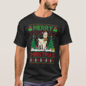 Alpaca Xmas Tree Lights Ugly Santa Alpaca Christ T-shirt (Voorkant)