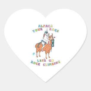 Alpaca Your Bags laten we rockklikker worden Hart Sticker