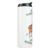 Alpaca Your Bags laten we rockklikker worden Thermosbeker (Gedraaid links)