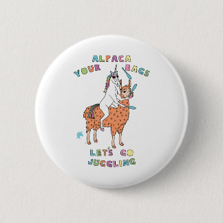 Alpaca-Your-Bags-Let's-Go-Juggling-Unicorn-Riding- Ronde Button 5,7 Cm
