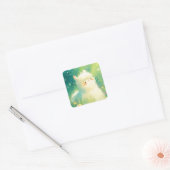 Alpaca Zonne Escape Vierkante Sticker (Envelop)