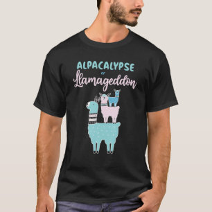 Alpacalypse of Llamageddon Alpacas en Llamas gebru T-shirt