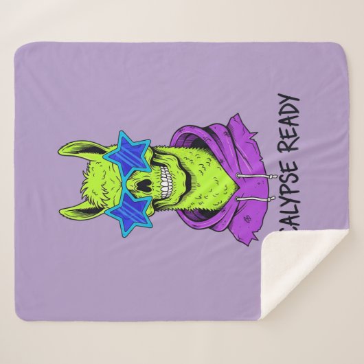 Alpacalypse Ready Sherpa Deken (Voorkant (horizontaal))