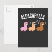Alpacapella Acapella Alpaca Llama Musicus Briefkaart (Voorkant / Achterkant)