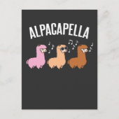 Alpacapella Acapella Alpaca Llama Musicus Briefkaart (Voorkant)