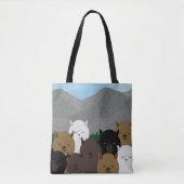 Alpacas Allover-Canvas tas (Voorkant)