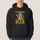 Alpacas beer alpaca alcohol hoodie (Voorkant)