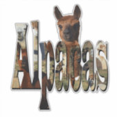 Alpaca's De naam: Alpaca's met alpaca's, Sticker (Voorkant)