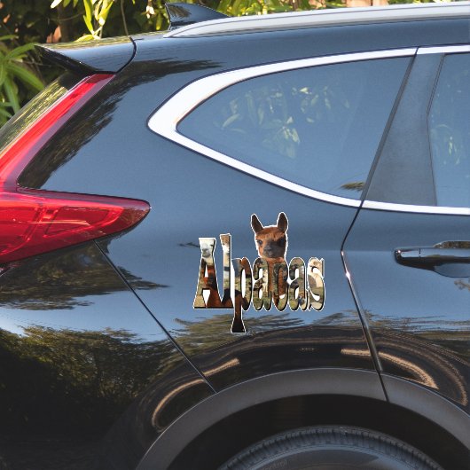 Alpaca's De naam: Alpaca's met alpaca's, Sticker (Auto Zijkant)