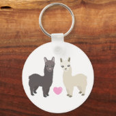 Alpacas en hart sleutelhanger (Voorkant)