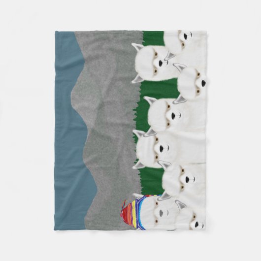 Alpacas Fleece Blanket Deken (Voorkant)