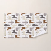 Alpacas Geo Pattern Bad Handdoek (Handdoek)