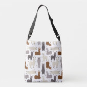 Alpacas Geo Pattern Crossbody Tas (Achterkant)