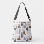 Alpacas Geo Pattern Crossbody Tas (Voorkant)