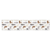Alpacas Geo Pattern Korte Tafelloper (Horizontaal)