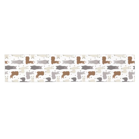 Alpacas Geo Pattern Korte Tafelloper (Horizontaal)