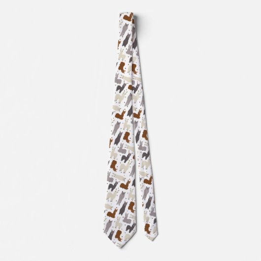 Alpacas Geo Pattern Stropdas (Voorkant)