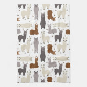 Alpacas Geo Pattern Theedoek (Verticaal)