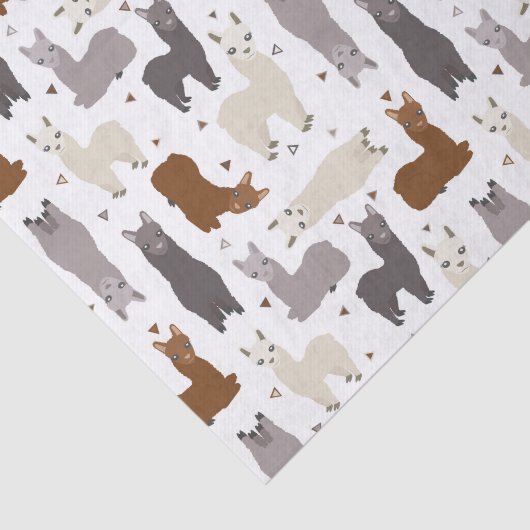 Alpacas Geo Pattern Tissuepapier (Detail)