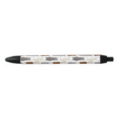 Alpacas Geo Pattern Zwarte Inkt Pen (Voorkant)
