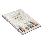 Alpaca's in Truien Persoonlijk Gebreid Notitieboek (Rechterzijde)