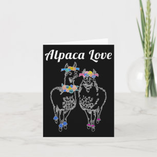 Alpacas lama bruiloft bruid bruidegom paar liefde kaart
