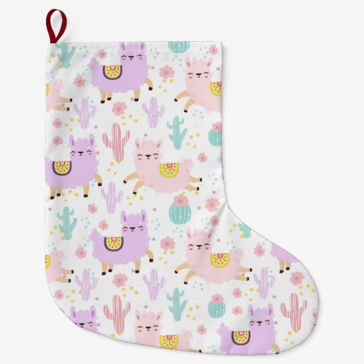 Alpacas/Llamas Grote Kerstsok (Voorkant)