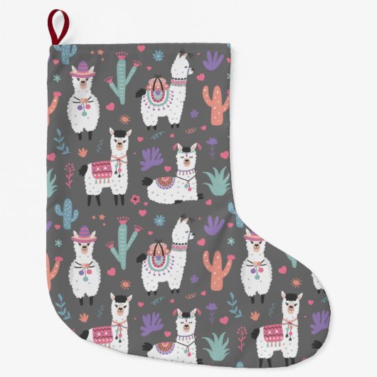 Alpacas/Llamas Grote Kerstsok (Voorkant)