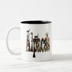 Alpacas Logo met alpacas, Tweekleurige Koffiemok