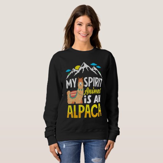 Alpacas Mammals LLamas Alpaca My Spirit Animal Is  Trui (Voorkant volledig)