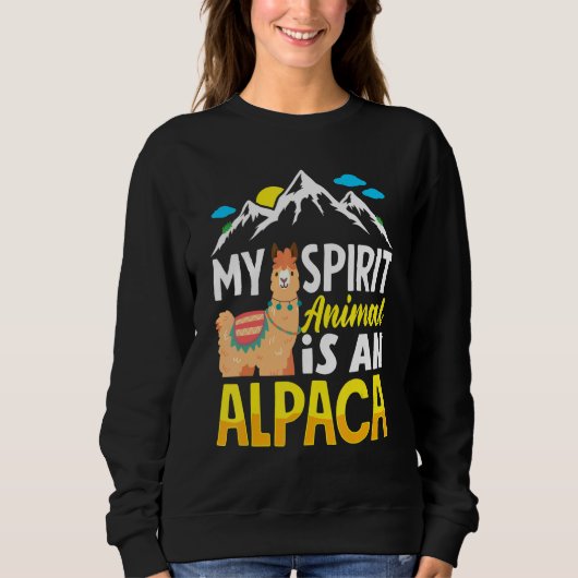 Alpacas Mammals LLamas Alpaca My Spirit Animal Is Trui (Voorkant)