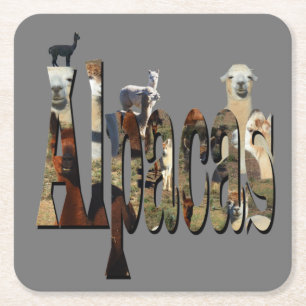 Alpacas met Alpaca Afbeelding Logo, Onderzetter