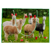 Alpaca's met rode kopjes groot cadeauzakje (Achterkant)