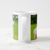 Alpaca's met rode kopjes grote koffiekop (Achterkant)