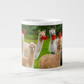 Alpaca's met rode kopjes grote koffiekop (Voorkant)
