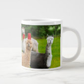 Alpaca's met rode kopjes grote koffiekop (Rechts)