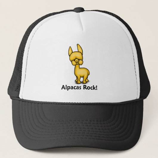 Alpacas Rock. Trucker Pet (Voorkant)