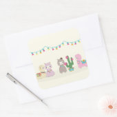 Alpacas Vierkante Sticker (Envelop)