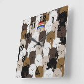 Alpacas Wall Clock Vierkante Klok (Hoek)